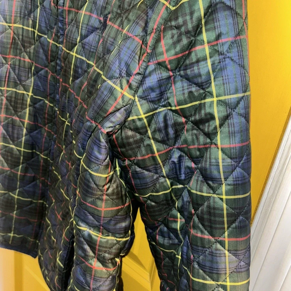 Ralph‎ Lauren Polo Jacket Youth Girls Size XL 16 Full Zip Plaid Blue Green RARE